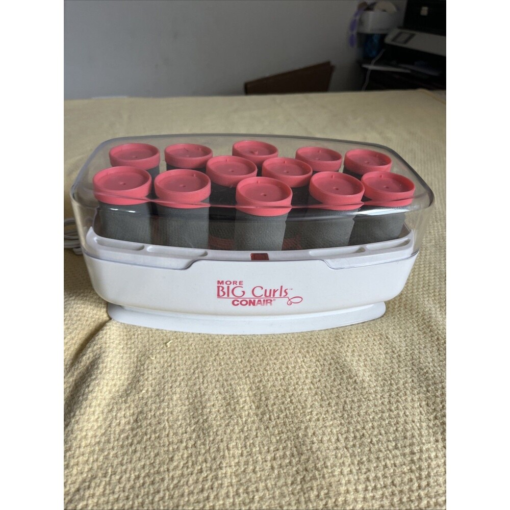 Conair More Big Curls Hot 12 Rollers Jumbo Hair Electric Tested/Works